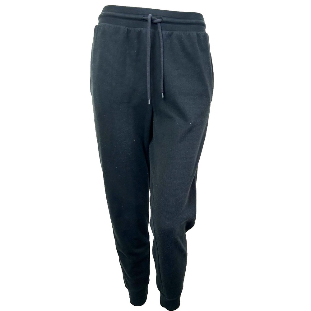 Sunday Best Aritzia Waffle Thermal Joggers Sze Medium Black Drawstring Sweatpant
